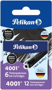 Pelikan, Pelikan 4001 Tintenpatronen schwarz 12Stk, Pelikan 4001 Tintenpatronen schwarz 12Stk