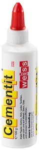 Cementit, Leim Cementit 100g, Klebstoff Cementit weiss 100g mit Drehverschluss