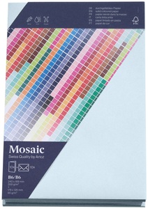 NoName, Artoz Mosaic Karten/Kuverts B6/B6 hellblau je 10 Stück, Artoz Mosaic Karten/Kuverts B6/B6 hellblau je 10 Stück