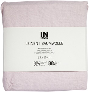 Inhouse, Inhouse Kissen Leinen Fifty-Fifty rose 65x65, Inhouse Kissen Leinen Fifty-Fifty rose 65x65