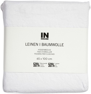 Inhouse, Inhouse Kissen Leinen Fifty-Fifty offwhite 65x100, Inhouse Kissen Leinen Fifty-Fifty offwhite 65x100