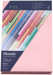NoName, Artoz Mosaic Karten/Kuverts B6/B6 rosa je 10 Stück, Artoz Mosaic Karten/Kuverts B6/B6 rosa je 10 Stück
