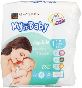 My Baby, My Baby Windeln Grösse 1 Newborn 23 Stk., My Baby Windeln Grösse 1 Newborn, 2-5kg, 23 Stück