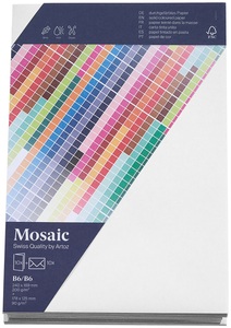 NoName, Artoz Mosaic Karten/Kuverts B6/B6 weiss je 10 Stück, Artoz Mosaic Karten/Kuverts B6/B6 weiss je 10 Stück