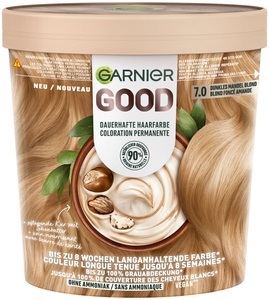 GARNIER GOOD, Garnier GOOD Dauerhafte Haarfarbe 7.0 Dunkles Mandel Blond, 1.0Stk, Garnier GOOD Dauerhafte Haarfarbe 7.0 Dunkles Mandel Blond, 1.0Stk