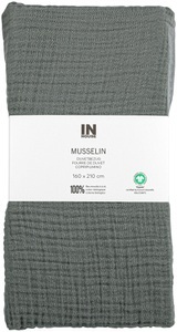 Inhouse, Inhouse Duvet GOTS Musseline 160x210 anthrazit, Inhouse Duvet GOTS Musseline 160x210 anthrazit