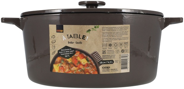 À Table!, À Table! Bräter Gusseisen 6.2L 28cm, À Table! Bräter Gusseisen 6.2 Liter 28cm