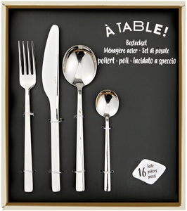 À Table!, À Table! Besteckset silber poliert 16-teilig, À Table! Besteckset silber poliert 16-teilig, by Sola