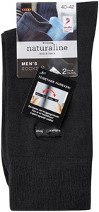 Naturaline Textil, Naturaline Herren Socken Glatt Clip Duo Schwarz 40 - 42, Naturaline Textil Naturaline Herren Socken Glatt Clip Duo Schwarz 40 - 42