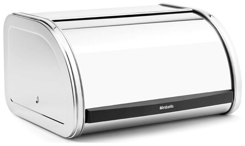 BRABANTIA, Brabantia Rollbrotkasten Medium 1ST, BRABANTIA Rollbrotkasten, Medium - Brilliant Steel, 26.5 x 31.6 x 17.3 cm