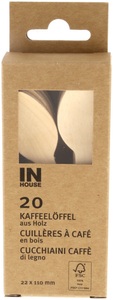 Inhouse, Inhouse Birkenholz-Kaffeeloeffel 20Stk., 
