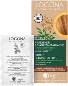 Logona, Logona Logona Pflegende Pflanzen-Haarfarbe Pulver haarfarbe 100.0 g, Logona Pflanzenhaarfarbe Pulver Kupferblond Bio
