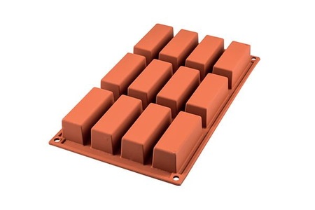 Silikomart, Mini Cake Silikonbackform, Silikomart - Mini-Cakes-Backform, 12X29CM, Orange