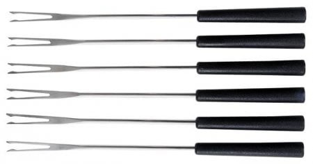 Kaltenbach, Kaltenbach Bourguignonne Gabel Classic 6 Stk. schwarz, Kaltenbach - Fondue-Gabeln GLIS - silber/schwarz - Edelstahl - 26 cm