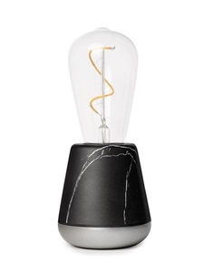 Humble, Humble - Tischlampe - Marmor Schwarz, Humble Light one Marmor-Optik schwarz, 19.5x8.5 cm