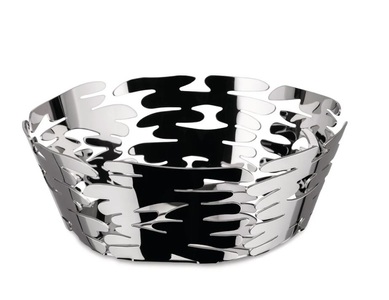 ALESSI, Barket Schale, Korb Barket metall grau silber / Ø 18 cm - Stahl - Alessi metall en metall