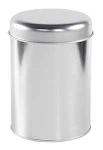 Diverse, Blechdose rund, Dose rund silber 7.5x5cm