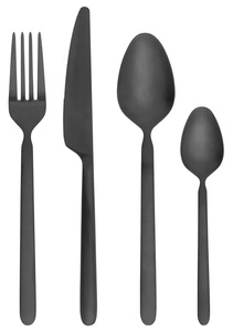 Blomus, STELLA Besteckgarnitur black, BLOMUS Besteck-Set »Stella 16 Stück«, (16 tlg.)