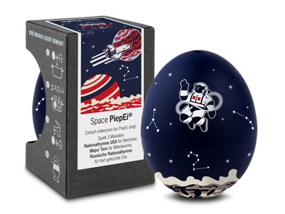 Brainstream, PiepEi Space, PiepEi - Singende Eieruhr Space, One Size, Blau