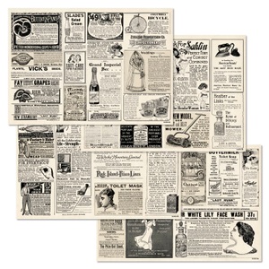 undefined, Papiertischset Newspaper, trendform - Papiertischset NEWSPAPER 4 Sujets à 12 Blatt, One Size, Beige