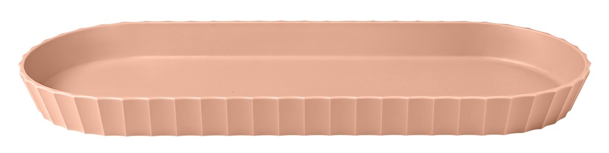 Diverse, Tablett oval rosa, 