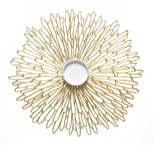 CHILEWICH, Tischset BLOOM gilded, Chilewich Tischset Bloom 38.6 cm x 39.8 cm, Gold