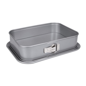 Städter, Springform rechteckig, Städter We-Love-Baking Springform 33 x 23 cm / H 7 cm Silber rechteckig