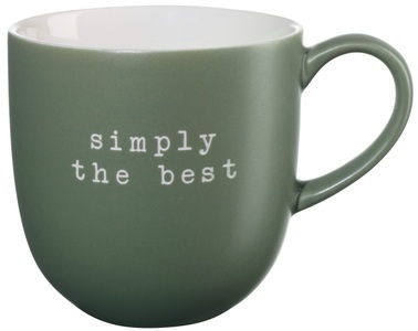 ASA Selection, hey! Becher simply the best, Asa Selection - Mug mit Henkel, 350 ml, Grün
