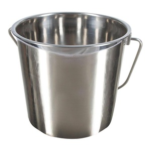 Edelstahl Eimer 12,3 l mit Skalierung, 25,5 cm hoch