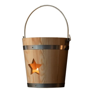 Schwesternuhr Holz Windlicht Stern