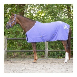 QHP, QHP Fleecedecke mit Ornament - Lila/Silber -, QHP Fleecedecke mit Ornament - Lila/Silber -