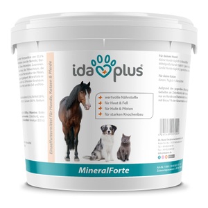 IdaPlus, IdaPlus Mineral Forte - wichtige Mineralien & Vitamine für Abwehrkräfte, Haut & Fell, IdaPlus Mineral Forte - wichtige Mineralien & Vitamine für Abwehrkräfte, Haut & Fell - Weiss -