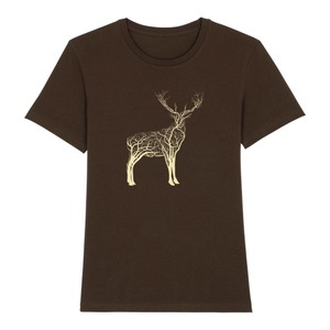 Hauptner Jagd, Hauptner Jagd Hirsch Lebensader T-Shirt - dunkelbraun, 
