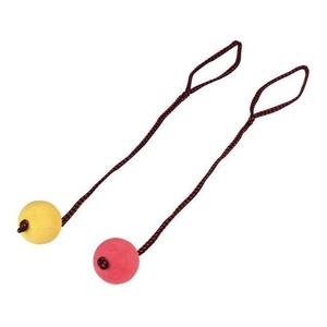 Kerbl, Kerbl Moosgummiball am Seil, Kerbl Moosgummiball am Seil - Rot/Gelb - - myluckydog