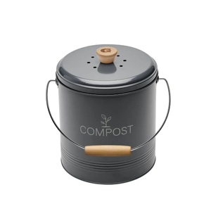 Guillouard, Guillouard Runder Komposteimer 4,5 l ? mit Filter und 3 l Kunststoffeimer - Grau -