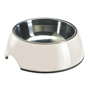 Hunter, Hunter Melamin-Napf weiß, mit Edelstahl-Inlet - 700 ml, Ø 17,5 cm, Hunter Melamin-Napf mit Edelstahl-Innennapf - weiss