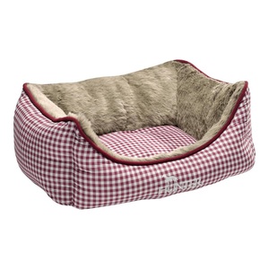 Hunter, Hunter Hundesofa Astana mit Fellimitat - Karo rot, Hunter Hundesofa Astana mit Fellimitat - Karo rot Grösse: 60 x 45 x 25 cm, Farbe: Karo Rot
