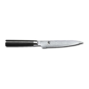 Kai, Shun Allzweckmesser mit Wellenschliff 15cm, Kai - Allzweckmesser SHUN - schwarz/grau - Edelstahl