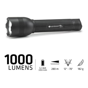 Suprabeam, Suprabeam Q5xr Defend Taschenlampe 1000 lm - Schwarz -, 