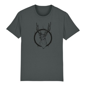 Hauptner Jagd, Hauptner Jagd Hirschkopf T-Shirt - anthrazit, 