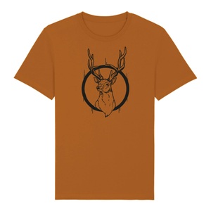 Hauptner Jagd, Hauptner Jagd Hirschkopf T-Shirt - orange, orsino Hirschkopf T-Shirt - orange