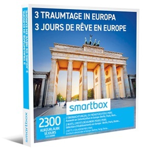 SMARTBOX, 3 Traumtage In Europa - Geschenkbox Unisex, 3 Traumtage In Europa - Geschenkbox Unisex