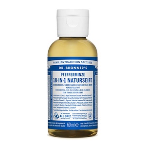Dr.Bronner, Dr. Bronner - vegane 18-1 Naturseife (Grösse: 60ml, Duft: Pfefferminze), 