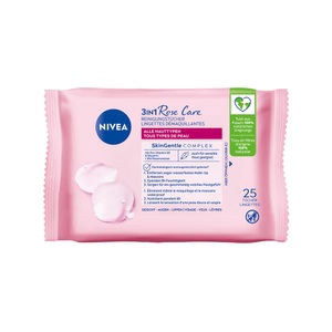 Nivea, Rosenwasser Reinigungstücher Damen 25 pezzi, NIVEA Rosenwasser Reinigungstücher (25 Stk)