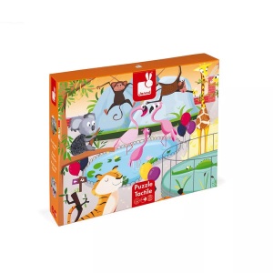 Janod, Janod Haptik-Puzzle IM ZOO 20-teilig in bunt, Haptik-Puzzle IM ZOO 20-teilig in bunt