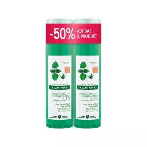 Klorane, Trockenshampoo Brennessel Damen Set, KLORANE - Trockenshampoo Brennessel getönt Promo Duo, 2 x 150 ml