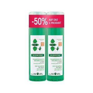 Klorane, Trockenshampoo Brennessel Damen Set, KLORANE - Trockenshampoo Brennessel getönt Promo Duo, 2 x 150 ml