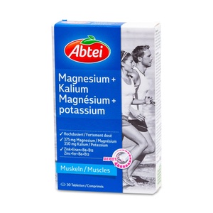 Abtei, Abtei Magnesium + Kalium Depot (30 Stk), Abtei Magnesium + Kalium 30 Tabletten