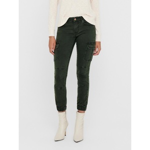 ONLY, Skinny-Hose, Cargo-Optik, Länge 32, Only - Cargohose, Regular Fit, für Damen, Olivegrün, Größe W36