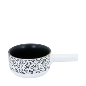 undefined, Caquelon für Käsefondue ElementFLORAL, Kadastar Fondue-Caquelon Floral Weiss